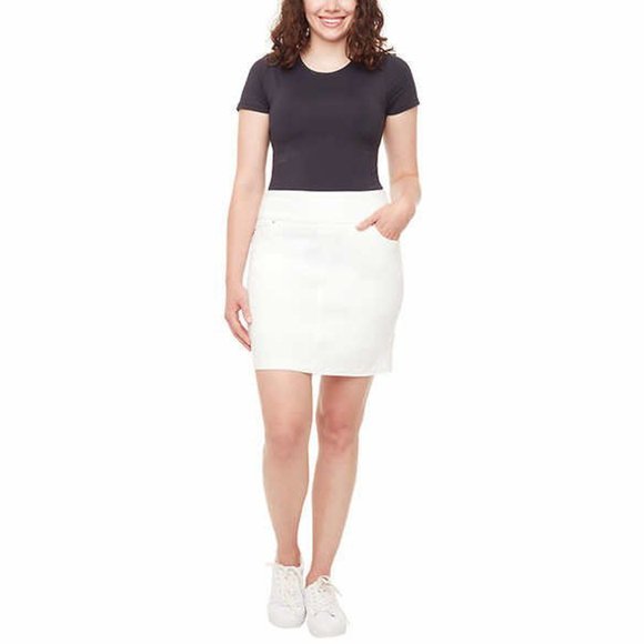 bundle of 3 size XXL WHITE NWT Ladies' Denim Skort S.C. & CO - Picture 2 of 11